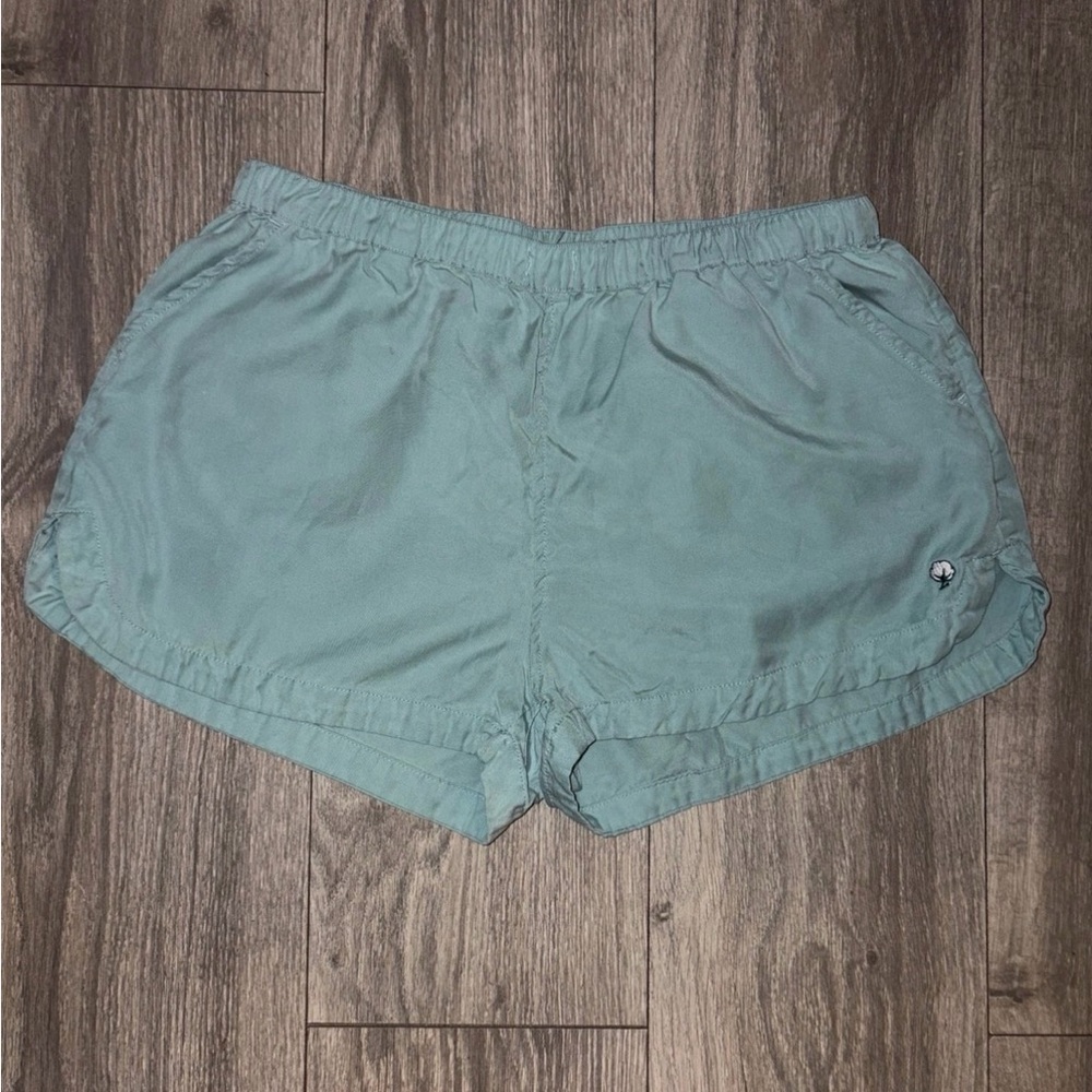 Light Teal Women’s Southern Shirt Athletic Shorts Size Large
